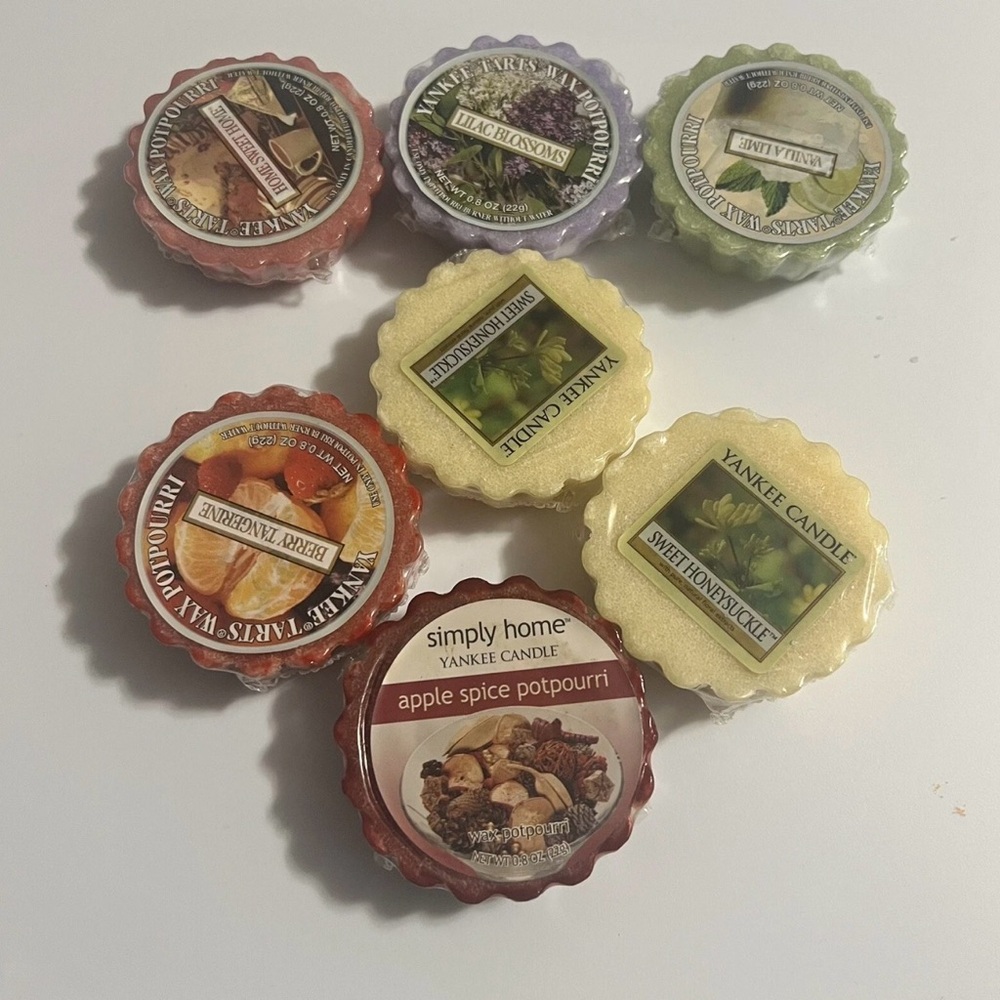 Yankee Candle Burner Tart Wax Lot Of 7